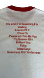Vintage Soffe Ringer Shirt 1995 The Rentals – "Let Go" Single Stitch Made In USA Weiß Rot