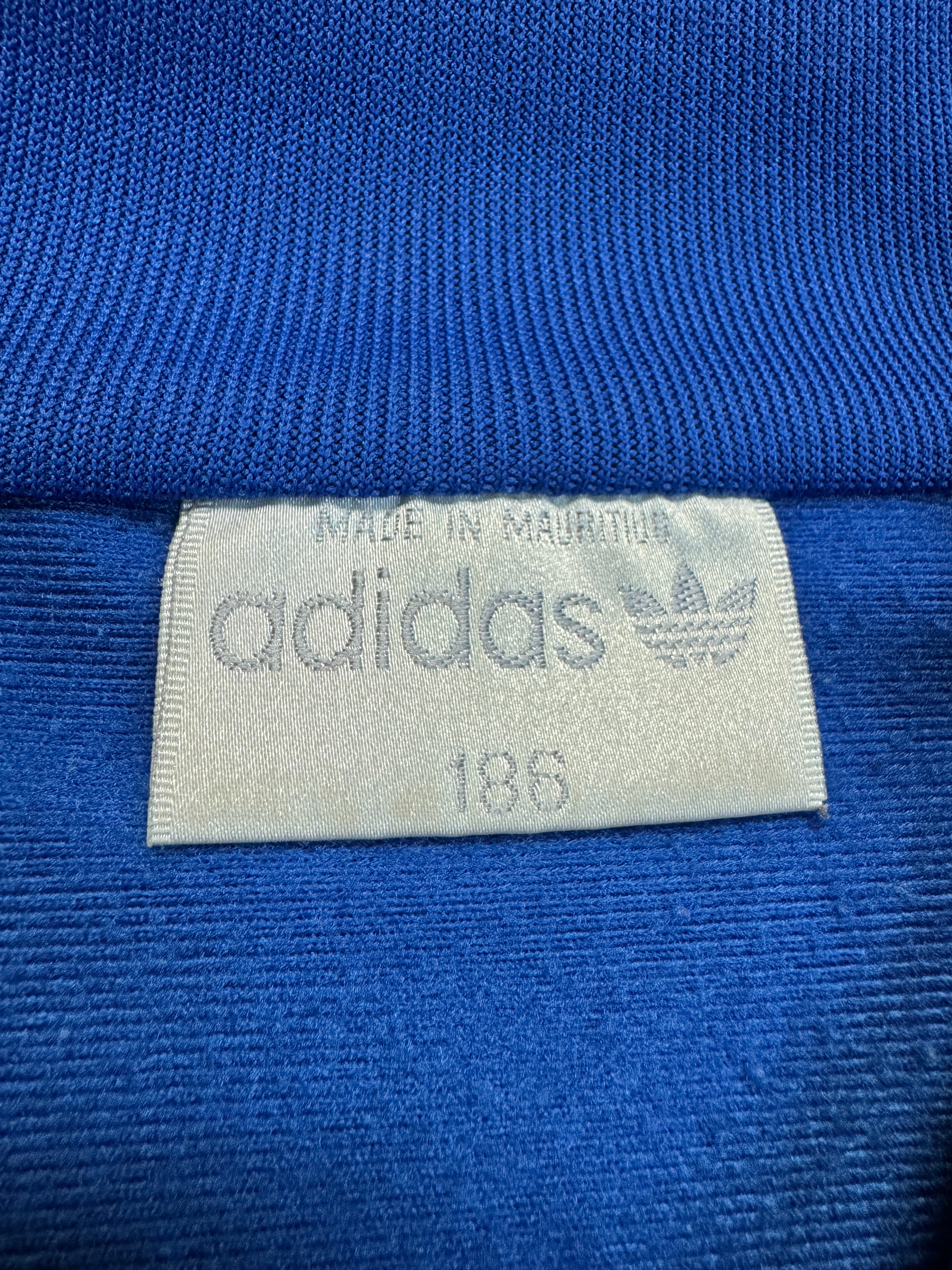 Early 90s Adidas Sportjacke Ventex Made In Mauritius Blau L-XL