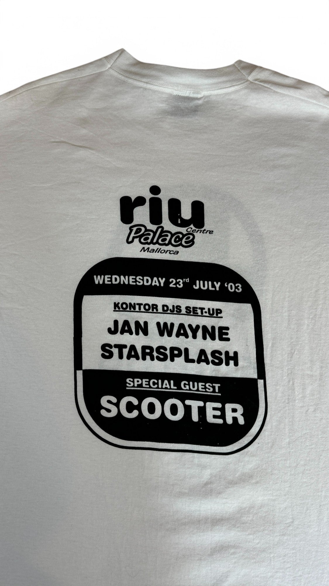 Karrlo Shirt 2003 Kontor Label Party X Scooter Riu Palace Mallorca Weiß L