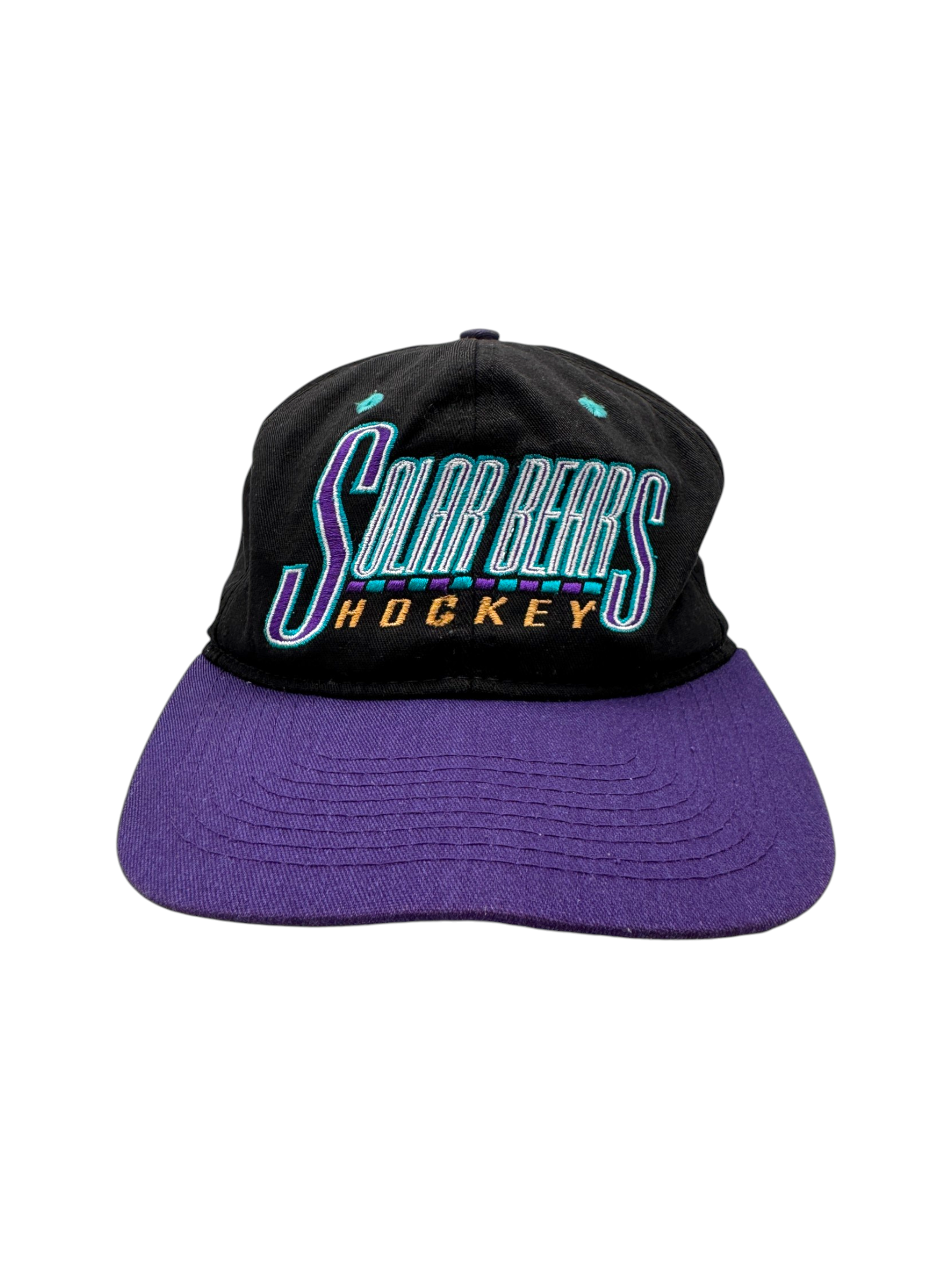 90s NHL Cap Solar Bears Snapback Schwarz