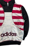 Late 80s Adidas Sportjacke Mit Kapuze Weiß Schwarz S-M