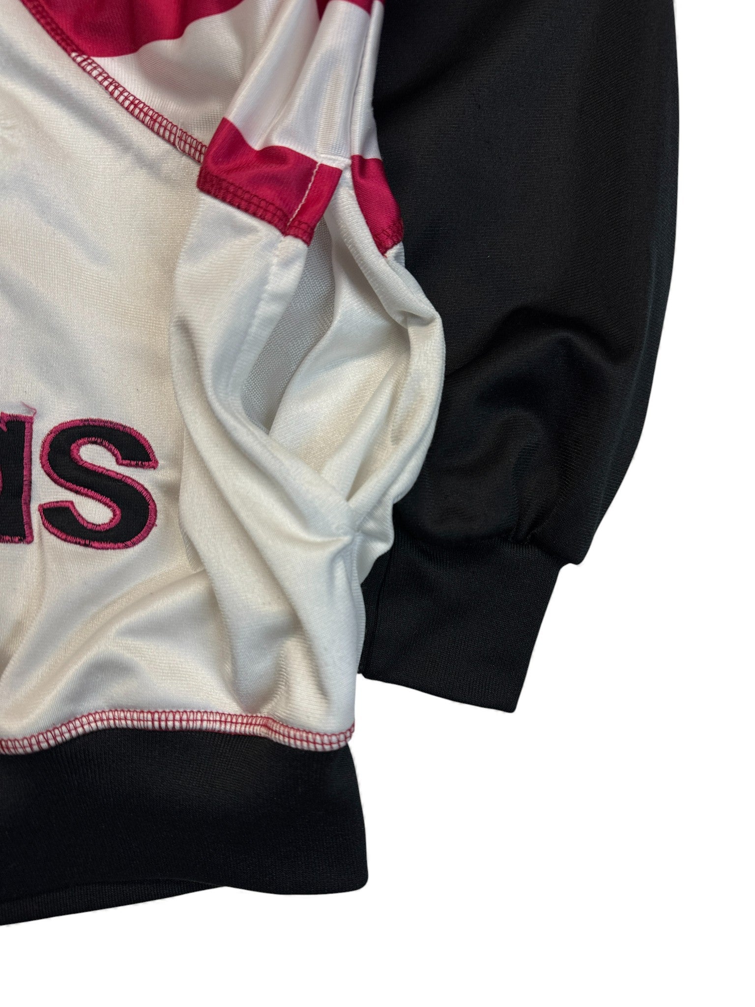 Late 80s Adidas Sportjacke Mit Kapuze Weiß Schwarz S-M
