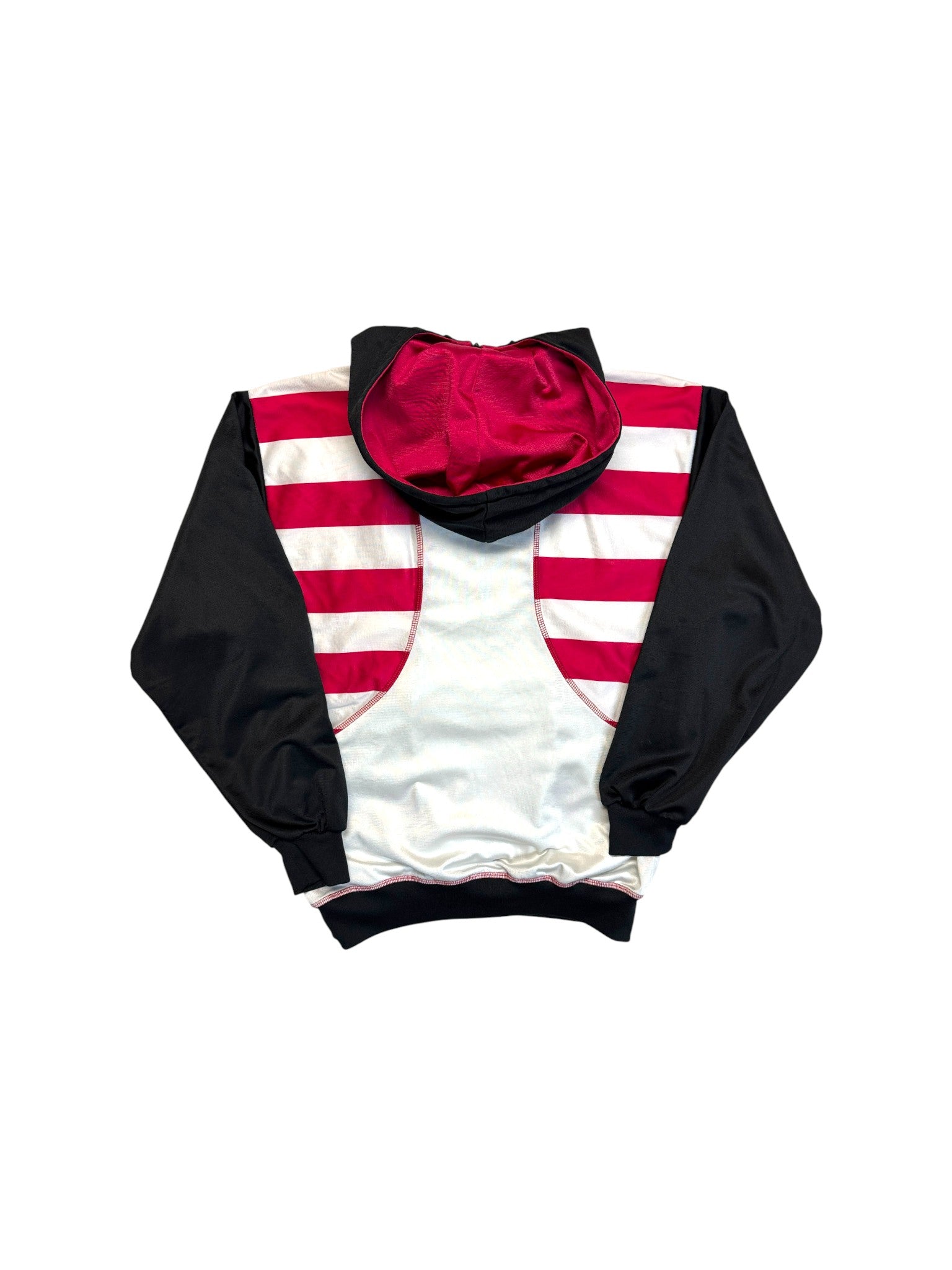 Late 80s Adidas Sportjacke Mit Kapuze Weiß Schwarz S-M