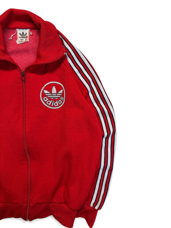 80s Adidas Sportjacke Made In Korea Rot 152 XXS-XS
