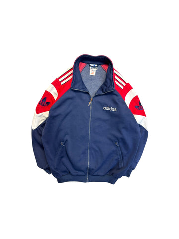 90s Adidas Sportjacke "Sitor" Dunkelblau Rot D6 M