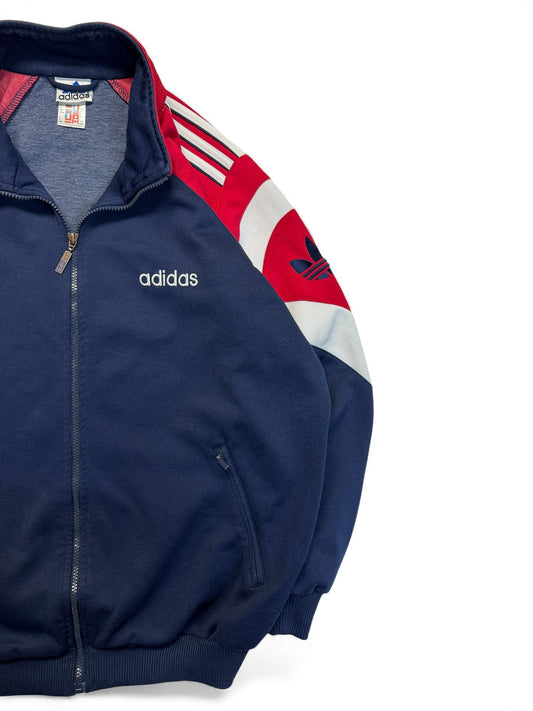 90s Adidas Sportjacke "Sitor" Dunkelblau Rot D6 M