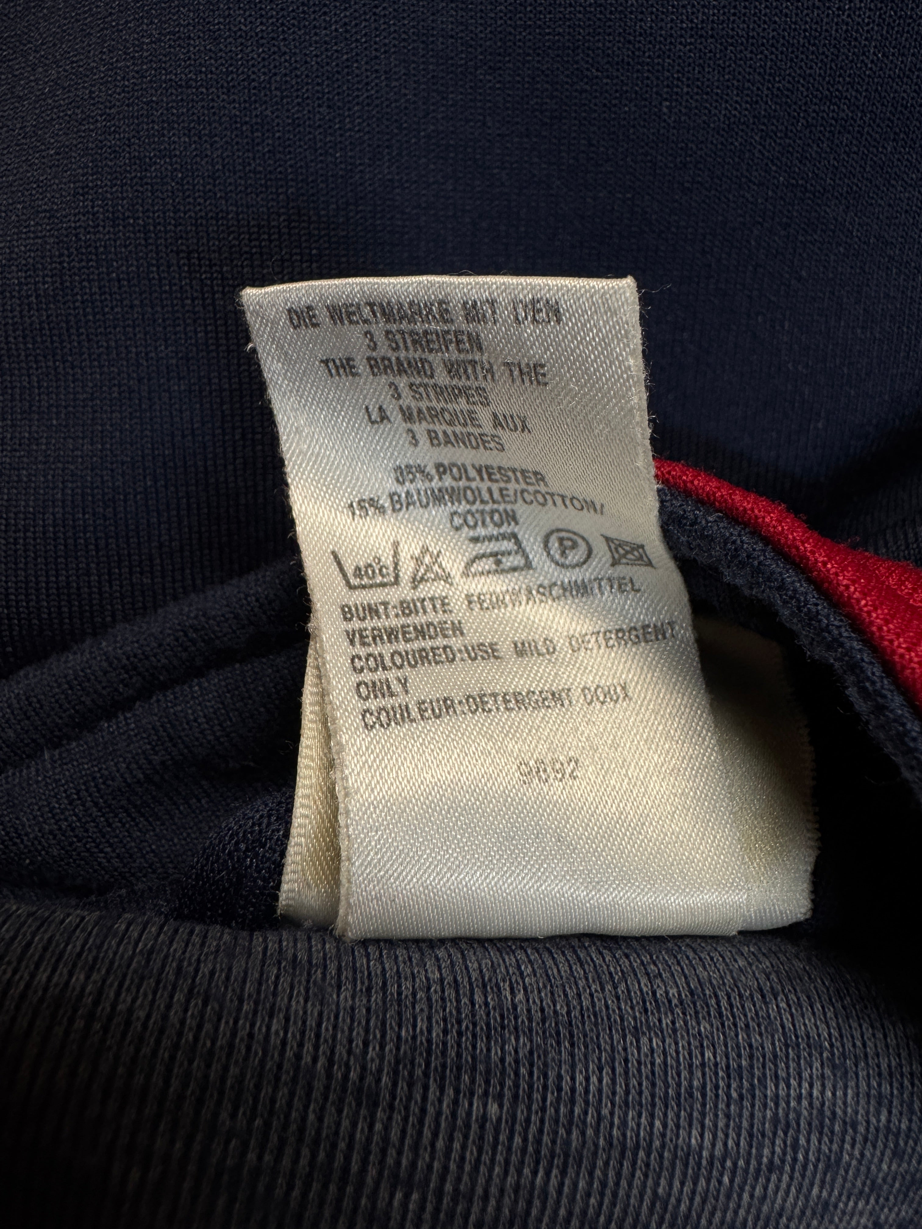 90s Adidas Sportjacke "Sitor" Dunkelblau Rot D6 M