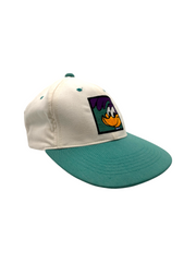 1991 Warner Bros. Cap Looney Tunes Road Runner Snapback Weiß Grün