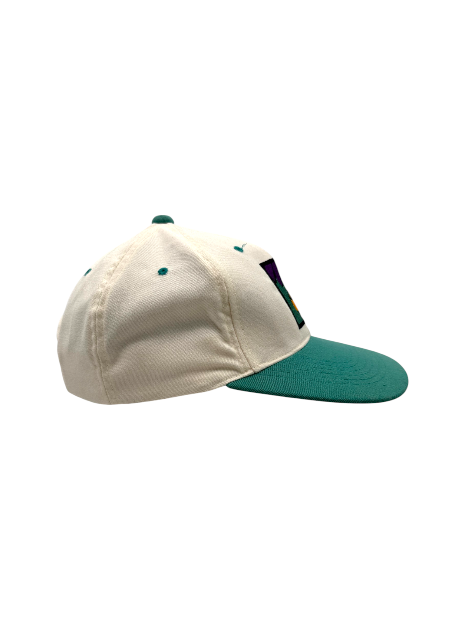 1991 Warner Bros. Cap Looney Tunes Road Runner Snapback Weiß Grün