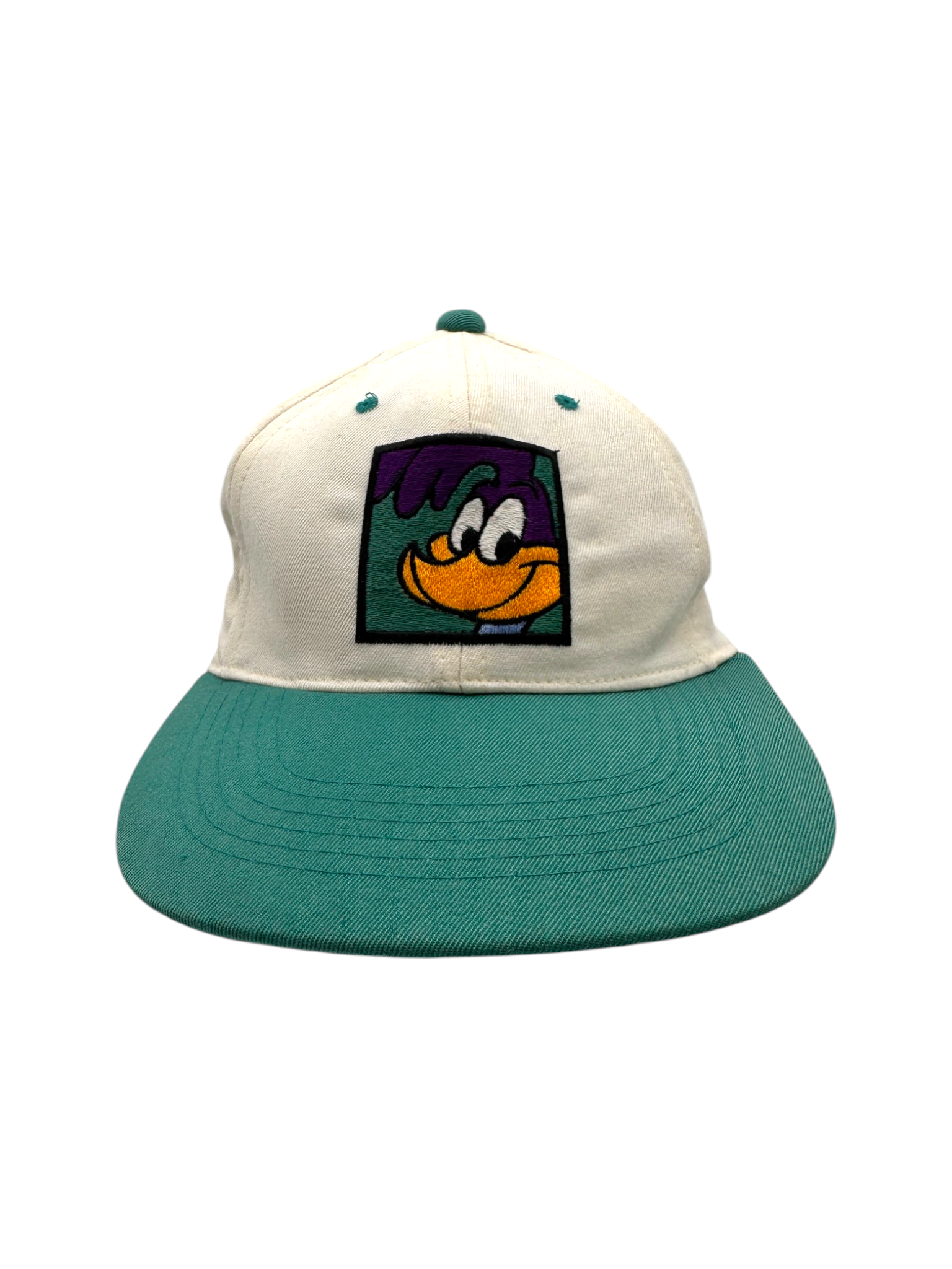 1991 Warner Bros. Cap Looney Tunes Road Runner Snapback Weiß Grün