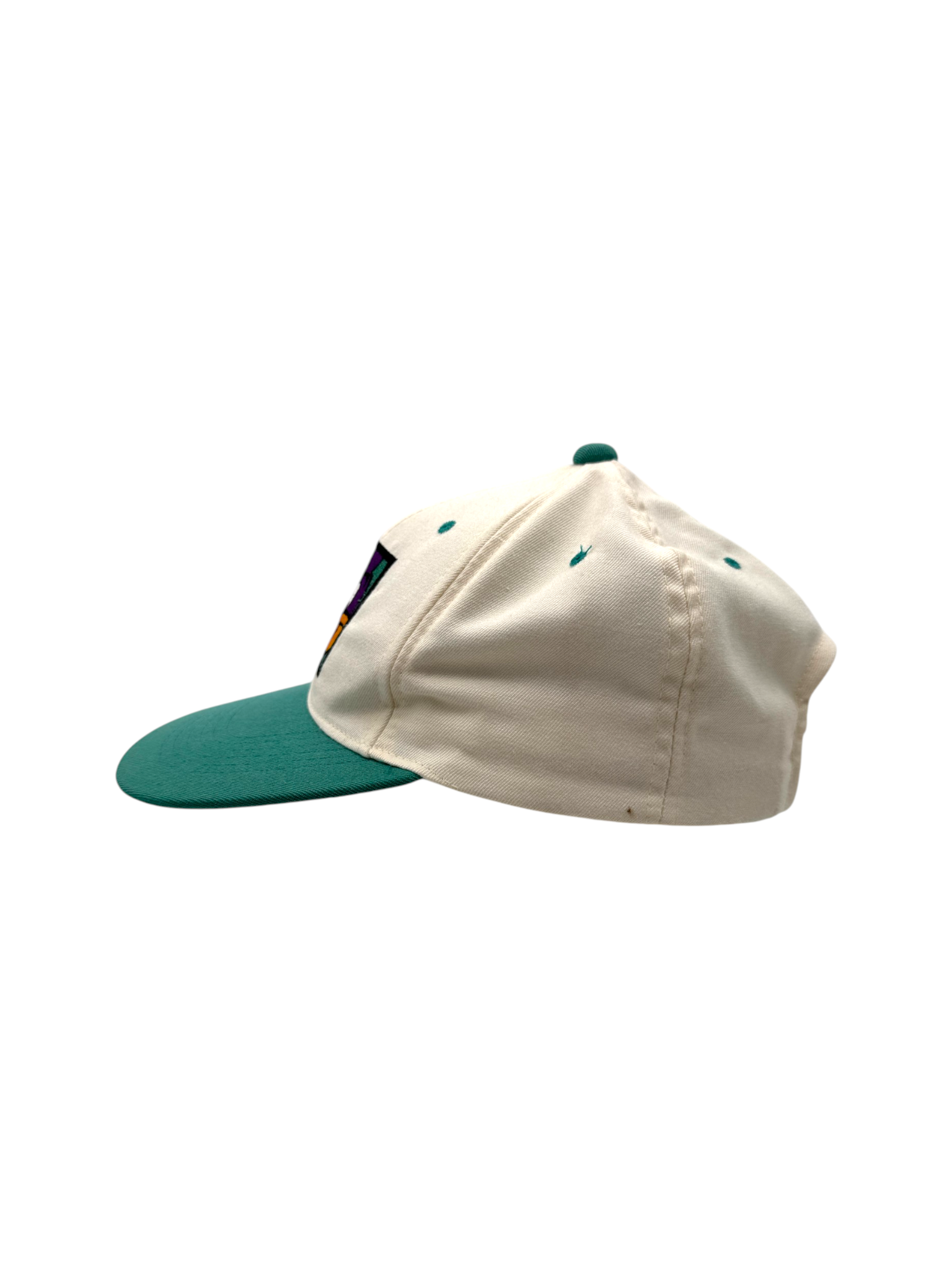 1991 Warner Bros. Cap Looney Tunes Road Runner Snapback Weiß Grün