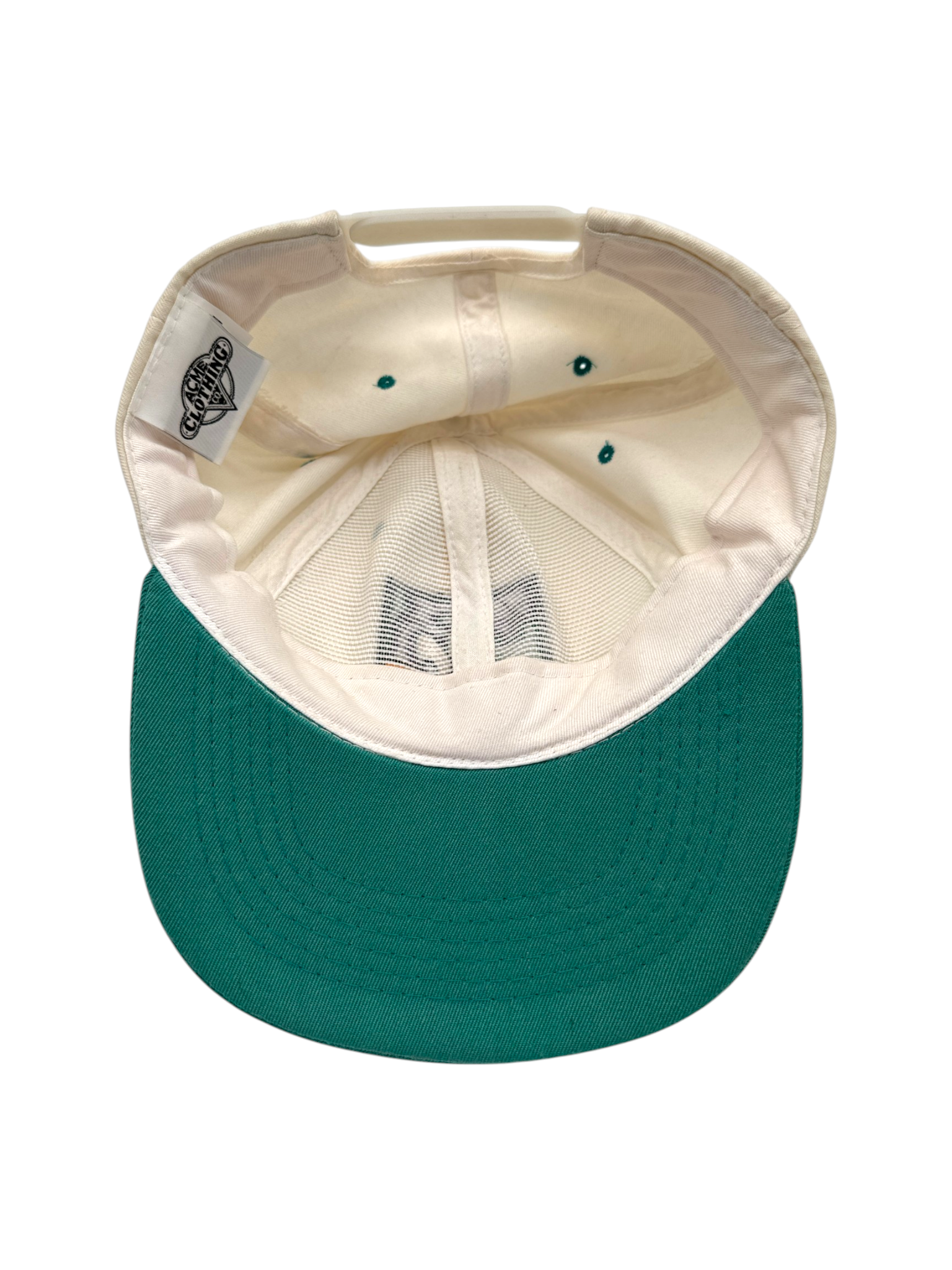1991 Warner Bros. Cap Looney Tunes Road Runner Snapback Weiß Grün