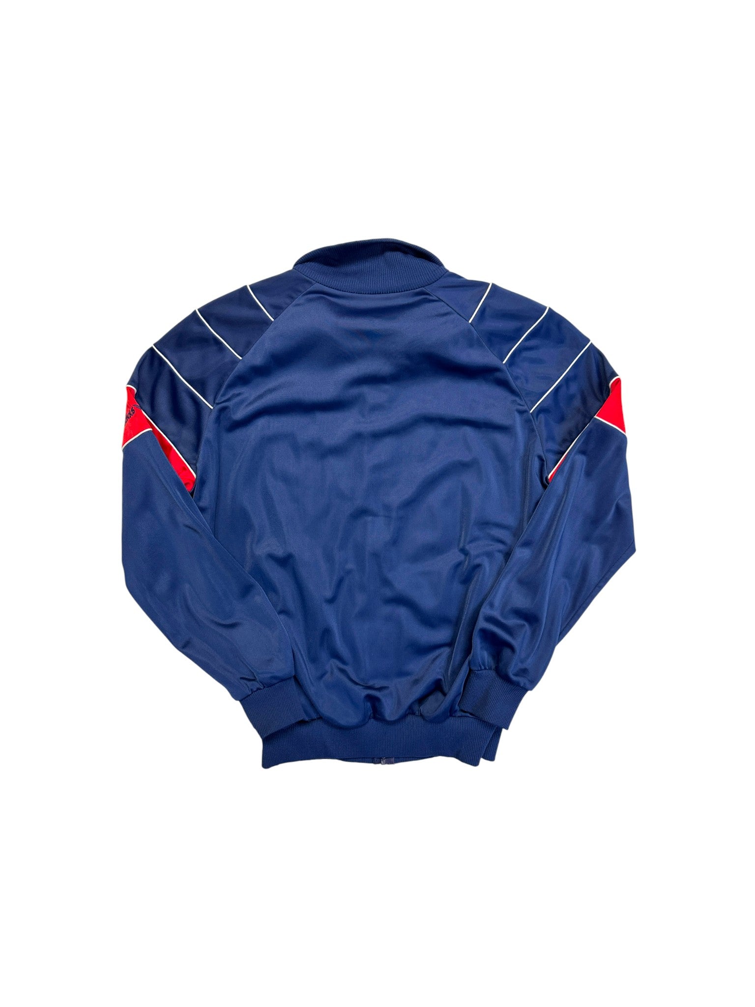 80s Adidas Damen Sportjacke Made In Hungaria Dunkelblau Rot 44 XL