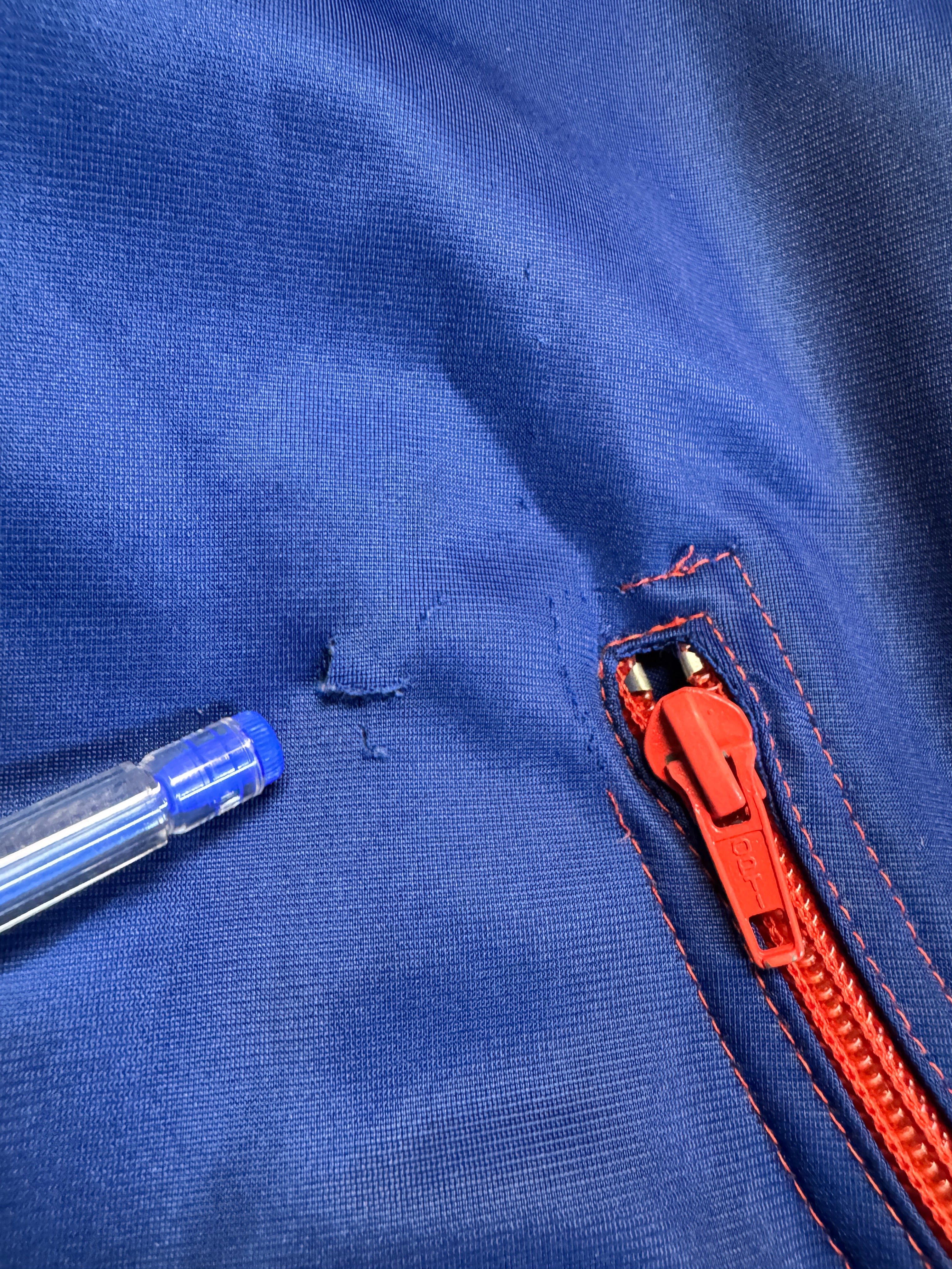 Early 80s Adidas Sportjacke "Swinger" Dunkelblau Rot D48 S