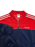 80s Adidas Sportjacke Dunkelblau Rot D4 XS-S