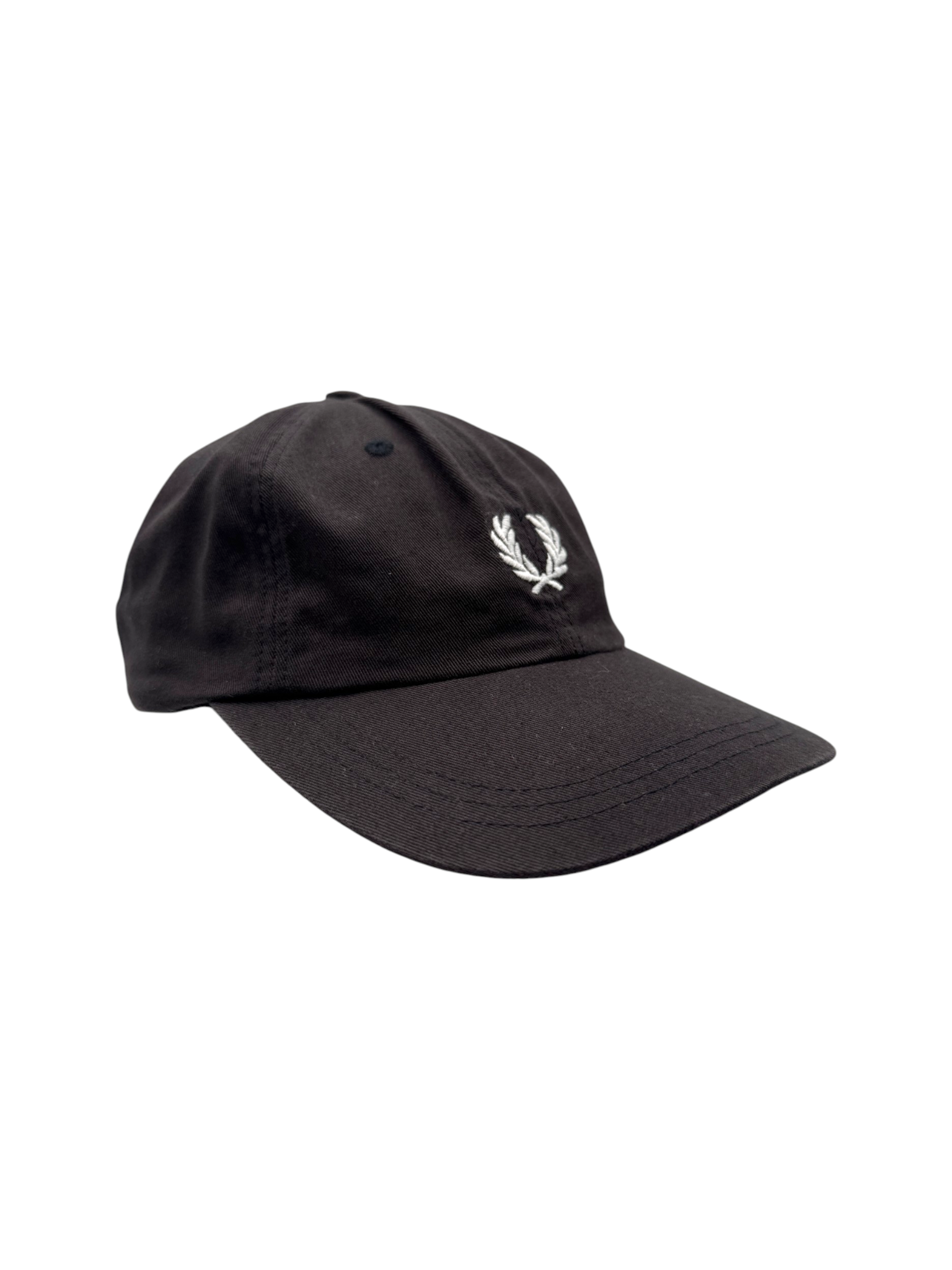 90s Fred Perry Cap Metal Buckle Strapback Schwarz