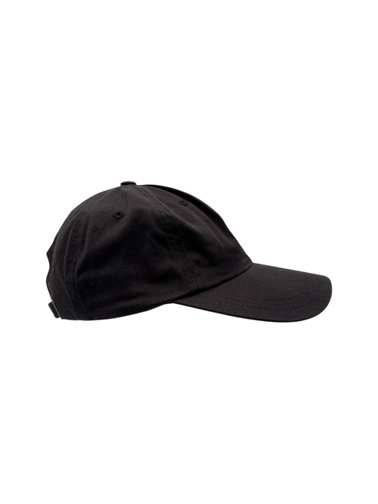 90s Fred Perry Cap Metal Buckle Strapback Schwarz