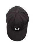 90s Fred Perry Cap Metal Buckle Strapback Schwarz
