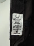 90s Fred Perry Cap Metal Buckle Strapback Schwarz