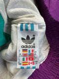 90s Adidas Sportjacke Nylon Glänzend Lila Grün D7 L