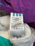 90s Adidas Sportjacke Nylon Glänzend Lila Grün D7 L