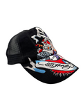 00s Ed Hardy Trucker Mesh Cap Snapback Schwarz