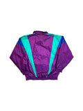 90s Adidas Sportjacke Nylon Glänzend Lila Grün D7 L
