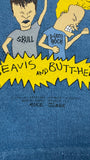 Vintage Stanley Desantis Shirt 90s Beavis And Butt-Head "Death Rock" Made In USA Blau/Grau XL