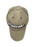 90s Fishbone Corduroy Cap Snapback Braun