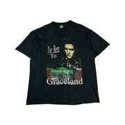Vintage Fruit Of The Loom Shirt 90s Elvis 'I've Been To Graceland' Made In USA Single Stitch Schwarz XXL