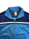 80s Adidas Sportjacke Glänzend Made In Hungaria Blau D56 XL-XXL