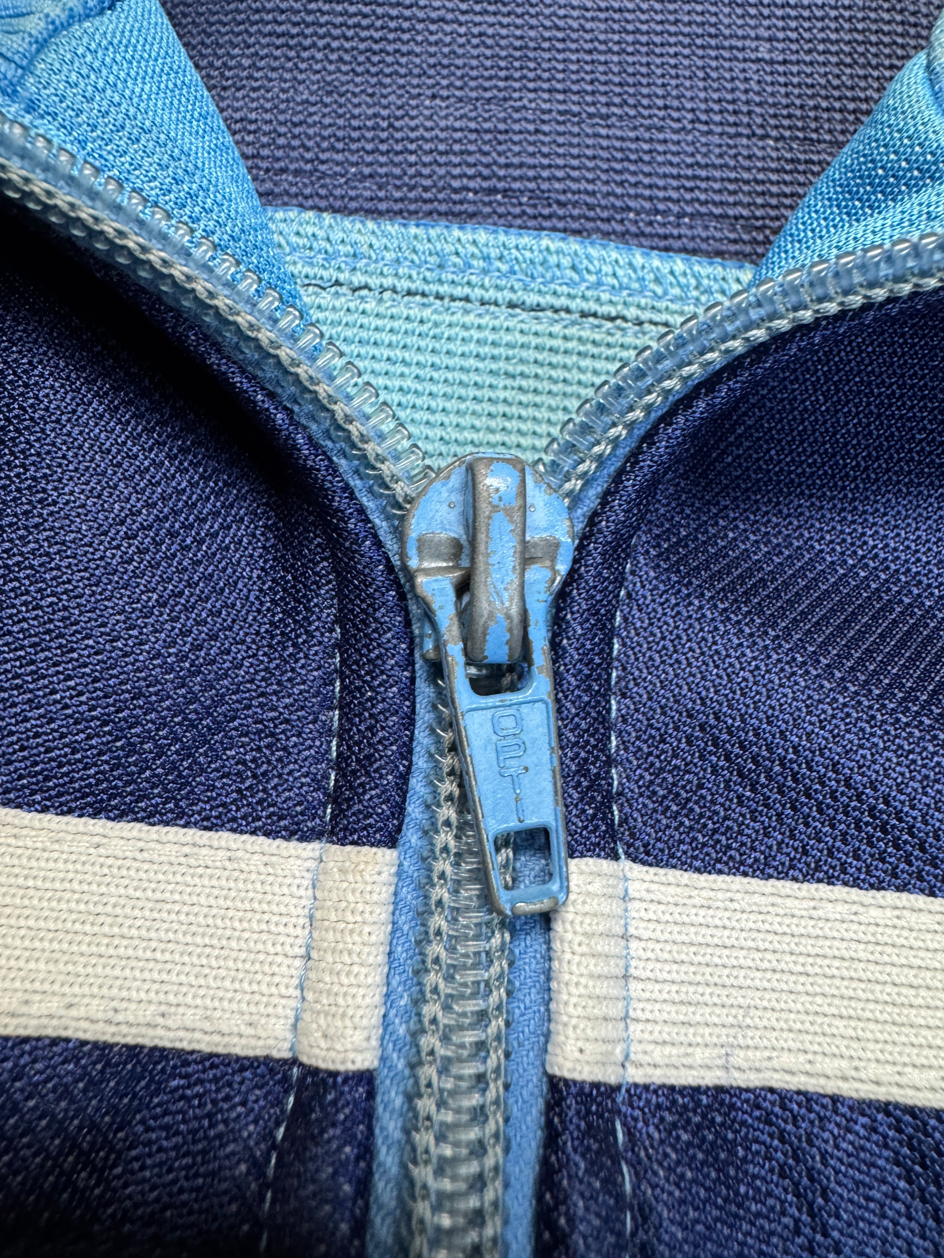 80s Adidas Sportjacke Glänzend Made In Hungaria Blau D56 XL-XXL