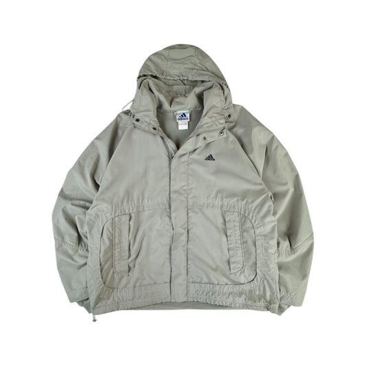 Vintage Adidas Jacke Late 90s Grau Grün L-XL