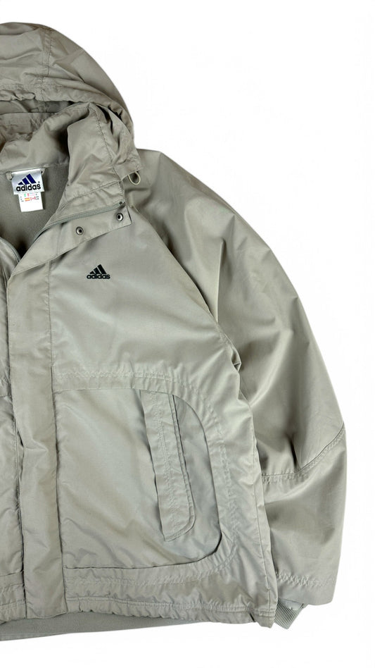 Vintage Adidas Jacke Late 90s Grau Grün L-XL
