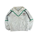 Vintage Adidas Sportjacke 90s Nylon Crest Logo Weiß 50 M