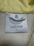 80s Adidas Damen Jacke Nylon & Frottee Made In West Germany Gelb 36 S