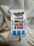 80s Adidas Damen Jacke Nylon & Frottee Made In West Germany Gelb 36 S