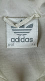 Vintage Adidas Sportjacke 90s Nylon Crest Logo Weiß 50 M