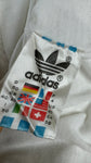 Vintage Adidas Sportjacke 90s Nylon Crest Logo Weiß 50 M