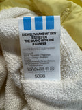 80s Adidas Damen Jacke Nylon & Frottee Made In West Germany Gelb 36 S