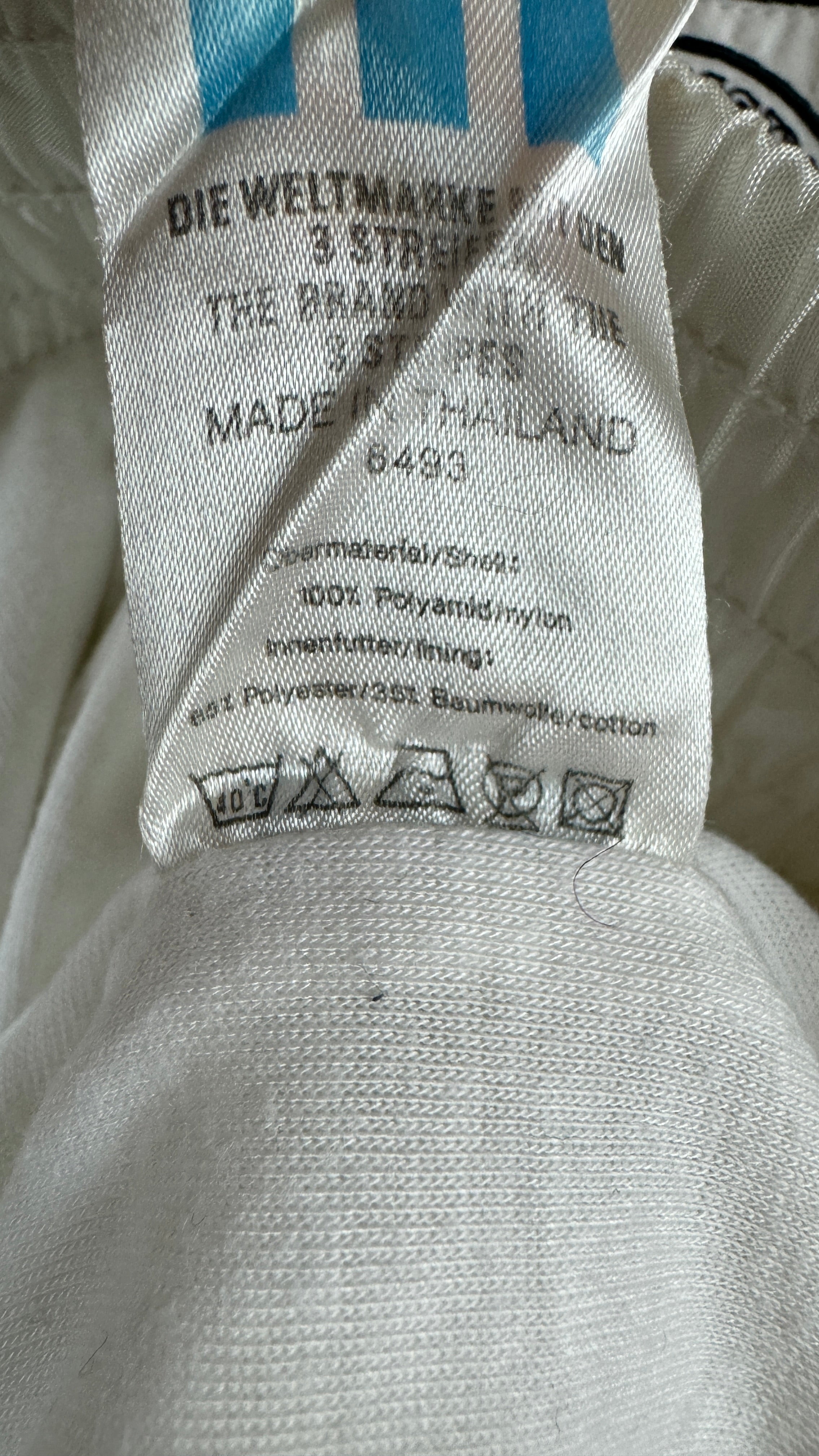 Vintage Adidas Sportjacke 90s Nylon Crest Logo Weiß 50 M