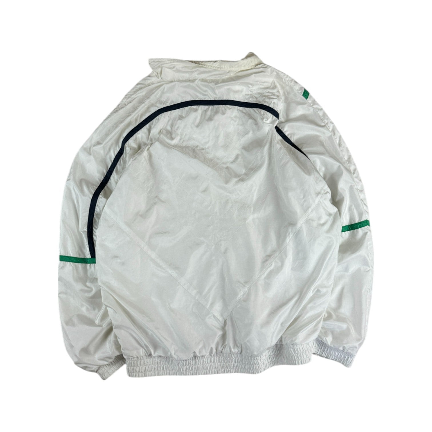 Vintage Adidas Sportjacke 90s Nylon Crest Logo Weiß 50 M