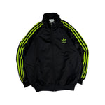 Vintage Adidas Sportjacke 90s Firebird Schwarz Grün D5 M
