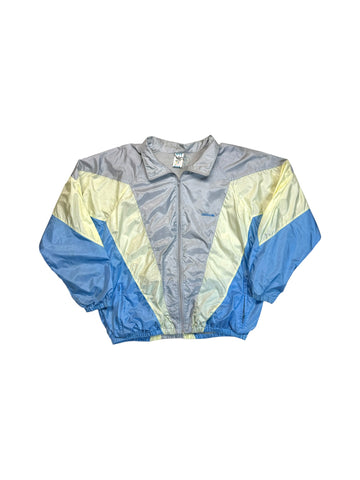 80s Adidas Sportjacke Nylon "Lindenmoor" Grau Blau D8 XL
