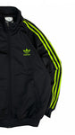 Vintage Adidas Sportjacke 90s Firebird Schwarz Grün D5 M