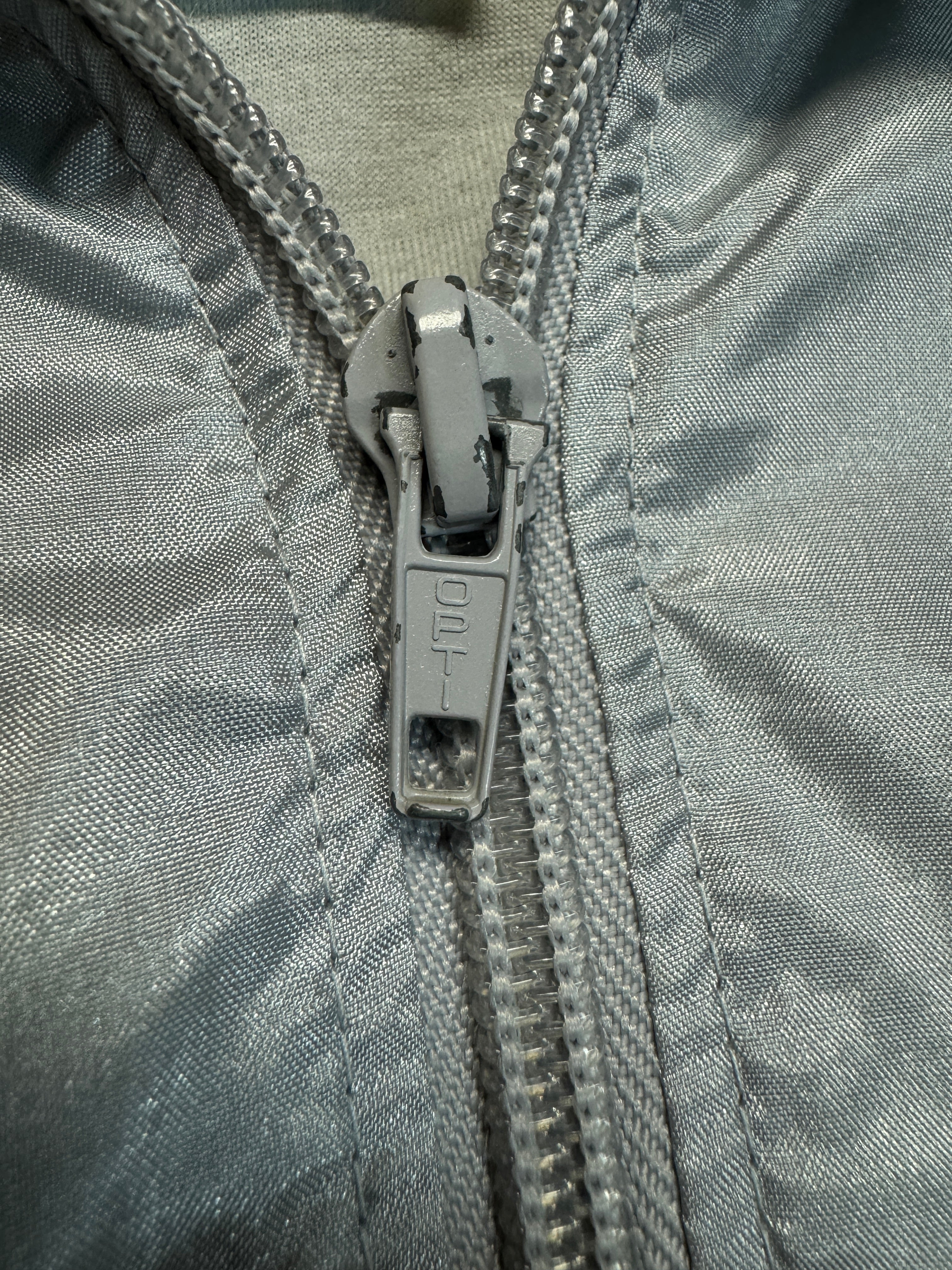 80s Adidas Sportjacke Nylon "Lindenmoor" Grau Blau D8 XL