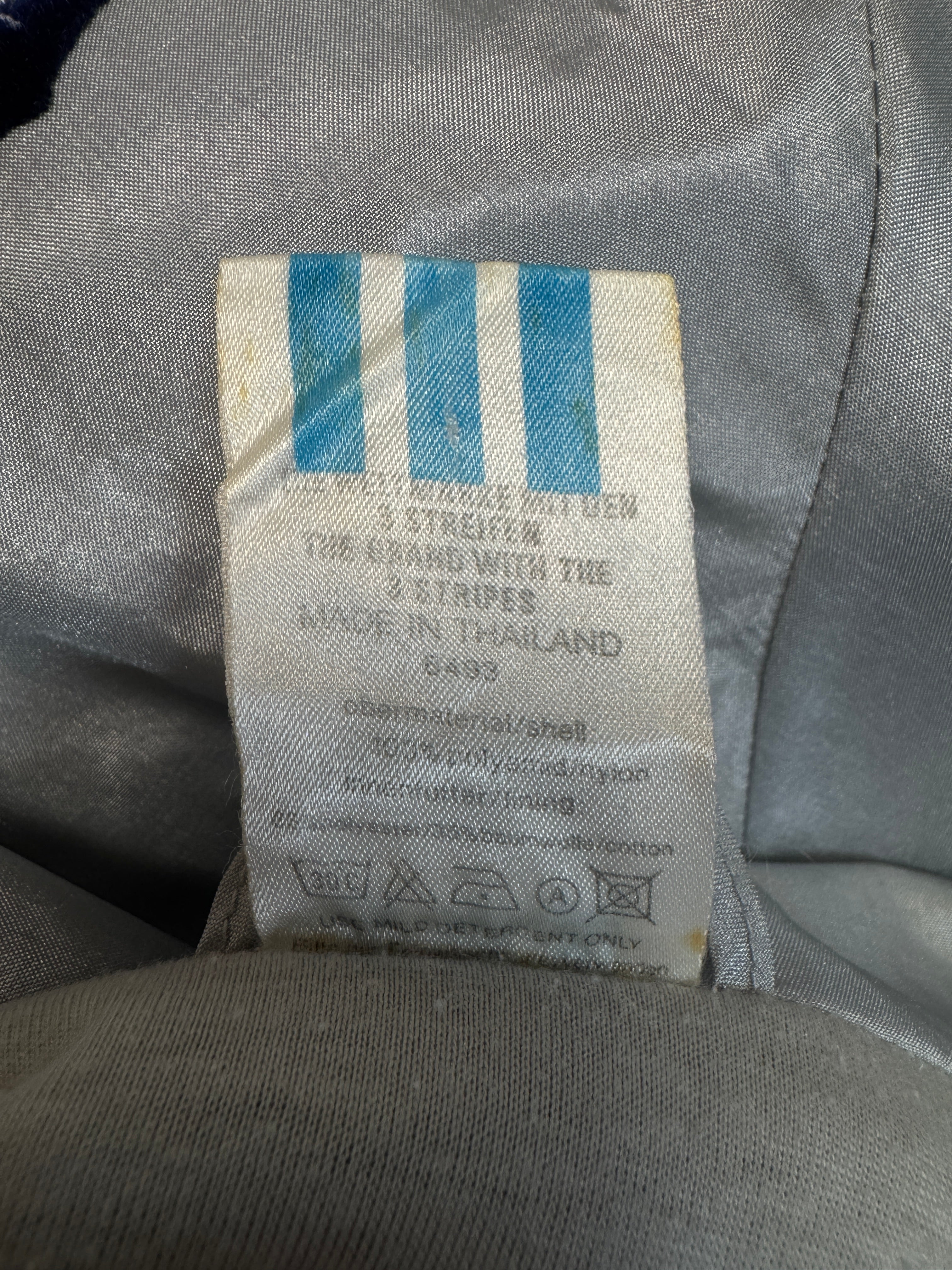 80s Adidas Sportjacke Nylon "Lindenmoor" Grau Blau D8 XL