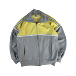 Vintage Adidas Sportjacke 80s Made In Korea Grau Gelb M-L