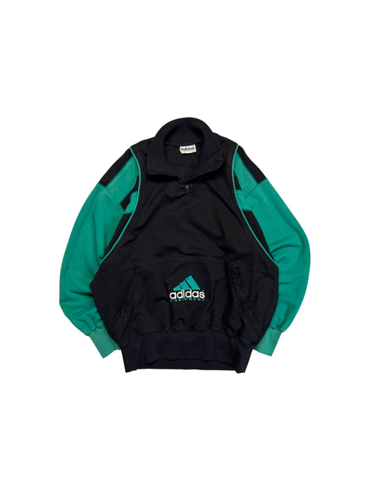 90s Adidas Equipment Sportjacke "SV Calberlah" Schwarz Grün D9 XL
