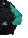 90s Adidas Equipment Sportjacke "SV Calberlah" Schwarz Grün D9 XL